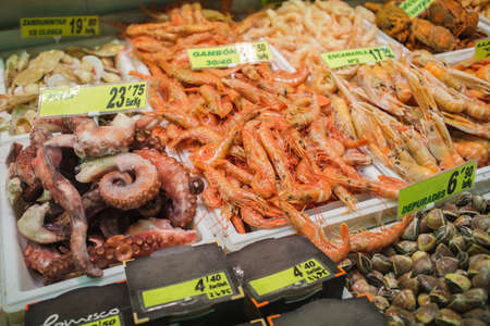 Vast array of fish awaits the shopper marketの写真素材
