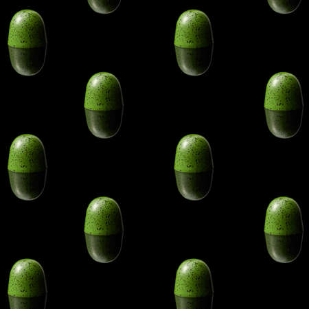 pattern of green chocolates