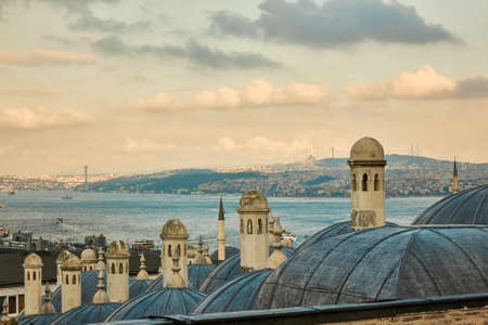 The beautiful Suleymaniy Mosque in Istanbulの写真素材