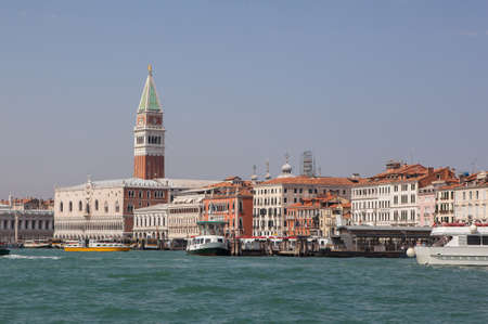 Venice canal scene in Italyの写真素材