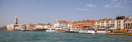 Venice canal scene in Italyの写真素材