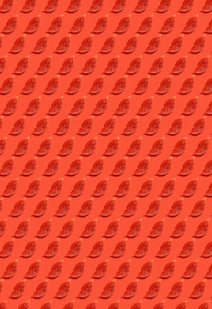 Creative autumn pattern from colorful leaves.