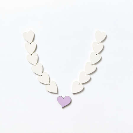 Hearts pattern decoration in the shape of necklace.の写真素材