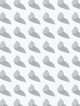 Celebratory pattern from paper hearts with hard shadows.の写真素材