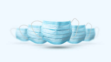 Medical masks for protection with other blurred masks.の写真素材