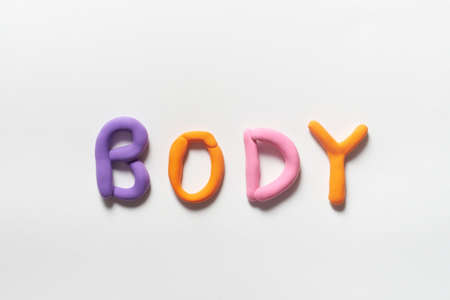 Body formed of colorful plasticine.の写真素材