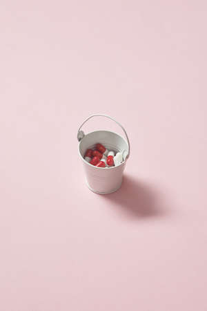 Pharmaceutical pills in the bucket.の写真素材