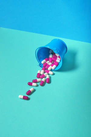 Pharmaceutical pills in the bucket.の写真素材