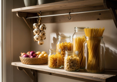 Rustic Kitchen Shelf Organizationの素材