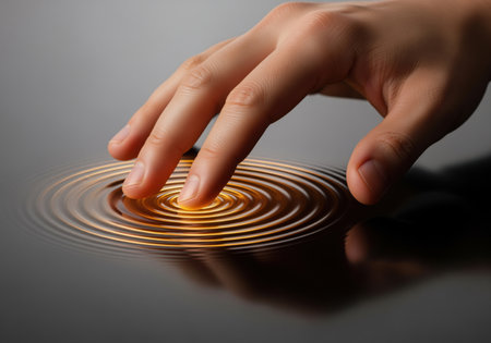 Gentle Touch with Radiating Ripplesの素材