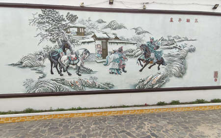 Interior of Fukian Assembly Hall or Phuc Kien in the Hoi An ancient city in Quang Nam province in Central Vietnam.のeditorial素材