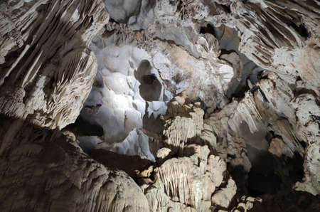 Thien Cung Cave in Halong Bay in Quang Ninh Province, Vietnam. Amazing beauty of dolomite cave for...