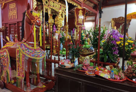 The altar is located in Ngoc Son temple, it is near the lake of the returned sword and lake of green water Ho Hoan Kiem in the center of Hanoi.のeditorial素材