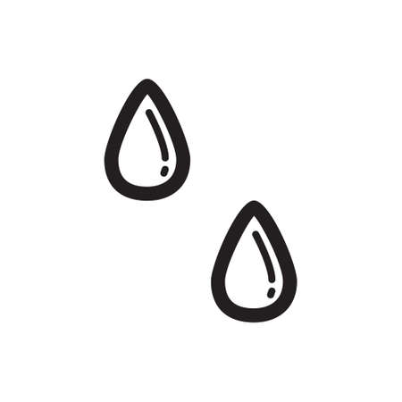 Blood drop icon vector. Blood donor-ship illustration in outline stile. Medical symbol or raindrop sign. It is for website, landing page, apps, banner.のイラスト素材
