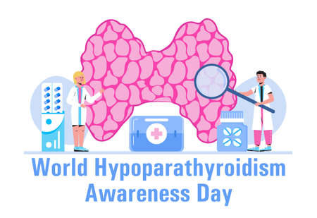 World hypoparathyroidism day concept vector. Medical, health care event is celebrated in 1st June....