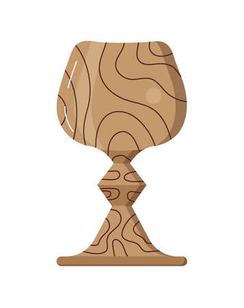 Wooden glass vector. Kwanzaa element illustration. Voodoo rituals in African tribes.のイラスト素材