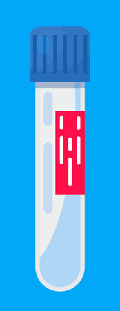 test tube vector. Chemical, clinic research. medical laboratory signのイラスト素材