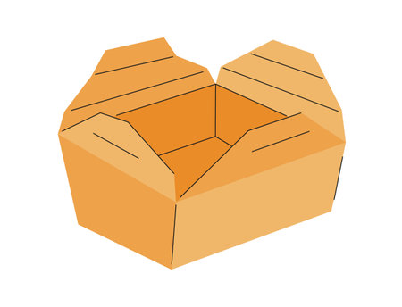 Food takeaway carton package vector. Lunch boxes. Cardboard cups, recyclable paper boxes. Delivery empty packages for pizza, icecream, fries. Take away carton packs.のイラスト素材