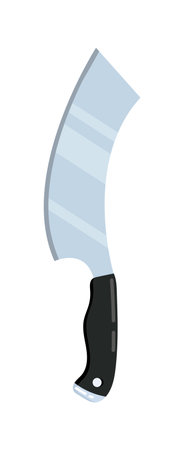 Kitchen knife vector. Professional kitchen knives for cutting meat, vegetables., Kitchenware for cutting, blade cook for restaurants, cafes. Stainless steel collectionin flat style.のイラスト素材