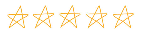 Five star, reviews doodle set. Feedback in hand drawn style. Quality concept elements.のイラスト素材