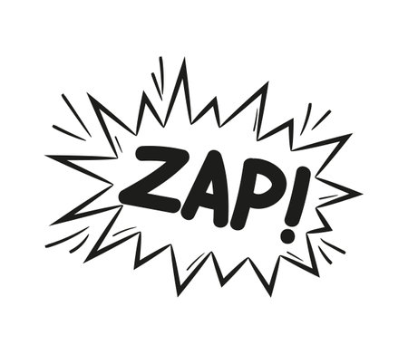 Explosion doodle, bomb element. Comic zap, boom, bam smoke sketch elements.のイラスト素材