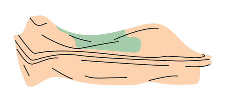 depicting plastic waste, including crumpled and squeezed containers and used disposable paper cups.のイラスト素材