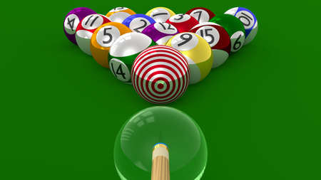 TARGET Pool - 8 Ball Focused as the Ultimate Goalの写真素材