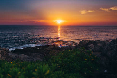 Sunset and seaの写真素材