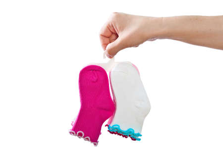 Complete of baby-girl socks in woman