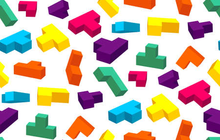 seamless pattern. Modern stylish texture. Repeated three-dimensional figures.のイラスト素材