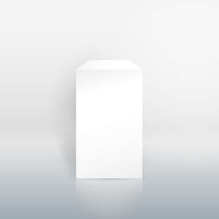 Pedestal for display. Platform for design. Realistic 3D empty podium. Vector illustration EPS 10. Isolated on white background.のイラスト素材