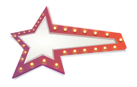 Abstract star red, light bulbsのイラスト素材