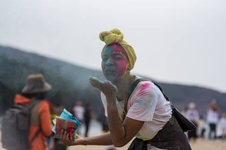 Geoje, SOUTH KOREA - MARCH 2018: Holi festival