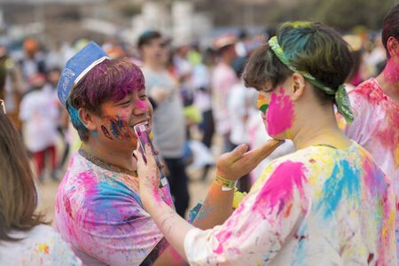 Geoje, SOUTH KOREA - MARCH 2018: Holi festival