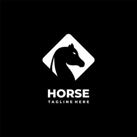 Elegant horse logo design vector iconのイラスト素材
