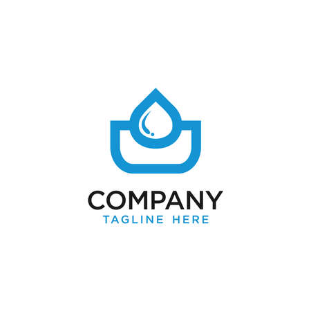 water drop logo vector designのイラスト素材