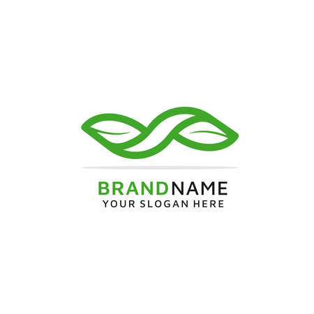 initials s and leaf  logo with the concept of nature designのイラスト素材