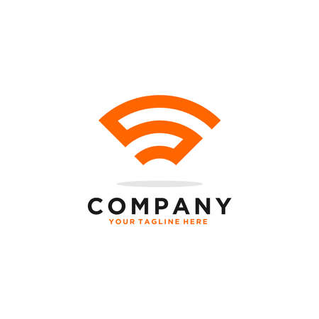 initials s signal logo for network logos or communication logos stock photos and vectorsのイラスト素材