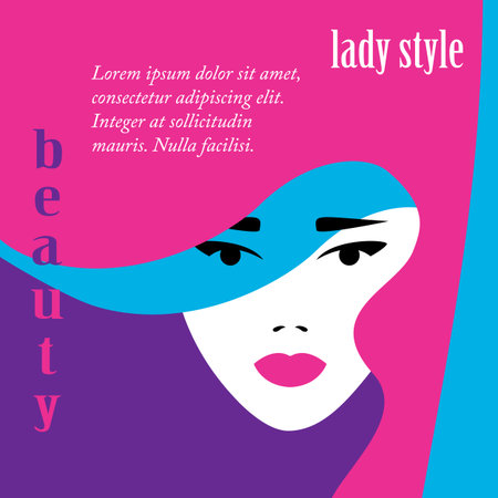 Fashion lady retro styleのイラスト素材