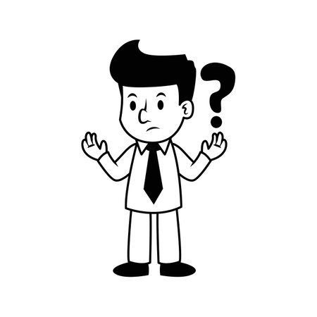 Thinking man illustration のイラスト素材