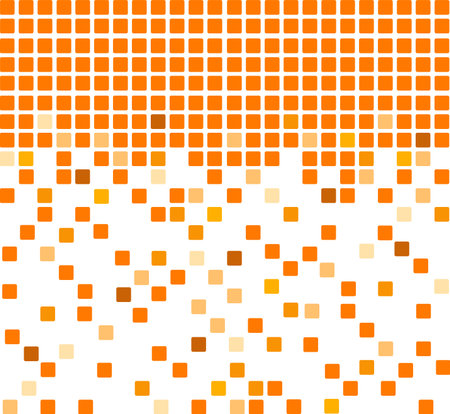 Vector mosaic background in orange colorのイラスト素材