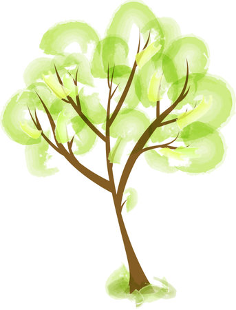 Abstract stylized green tree for your designのイラスト素材