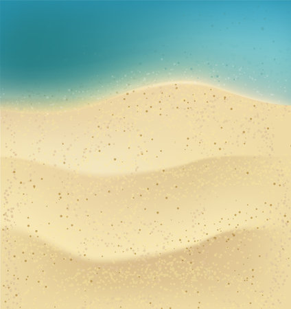 Summer beach background - edge of sea and sandのイラスト素材