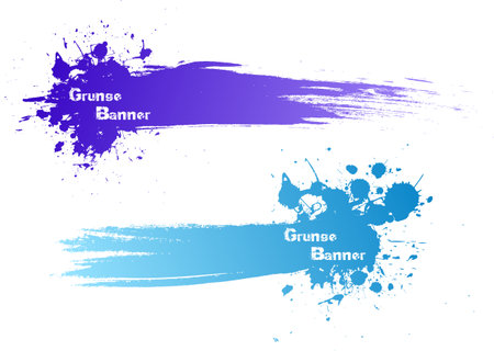 Grunge multicolored banners for yours designsのイラスト素材