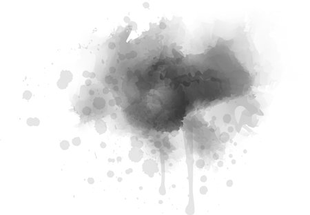Gray watercolor imitation splash - template for your designsのイラスト素材