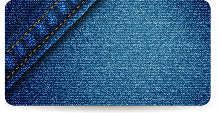 Banner with jeans texture in blue colorのイラスト素材