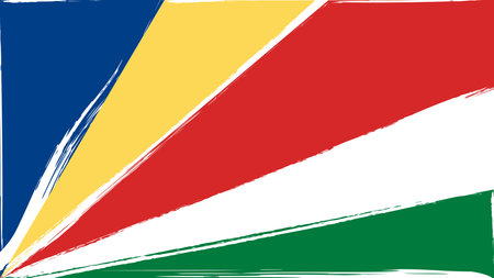 Grunge Seychelles flag for your designのイラスト素材