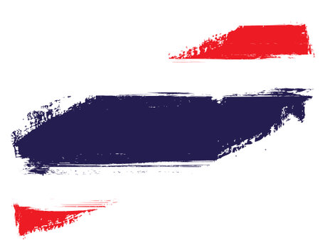 Grunge Thailand national flag for your designs.のイラスト素材