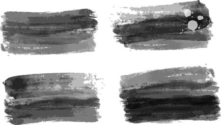 Set of grunge watercolor banners for your designs.のイラスト素材