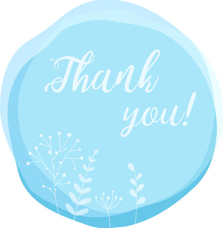 Decorative round background with calligraphy Thank you message.のイラスト素材
